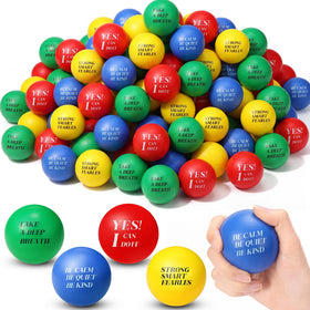 Sotiff stress ball in red foam close-up, ideal for desk breaks and quick focus