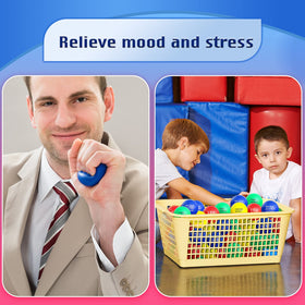 Sotiff stress ball in yellow foam close-up boosts mood and desk engagement