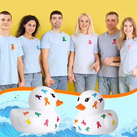 Sotiff rubber ducks suitable for nurse appreciation gifts and cause-related activities.