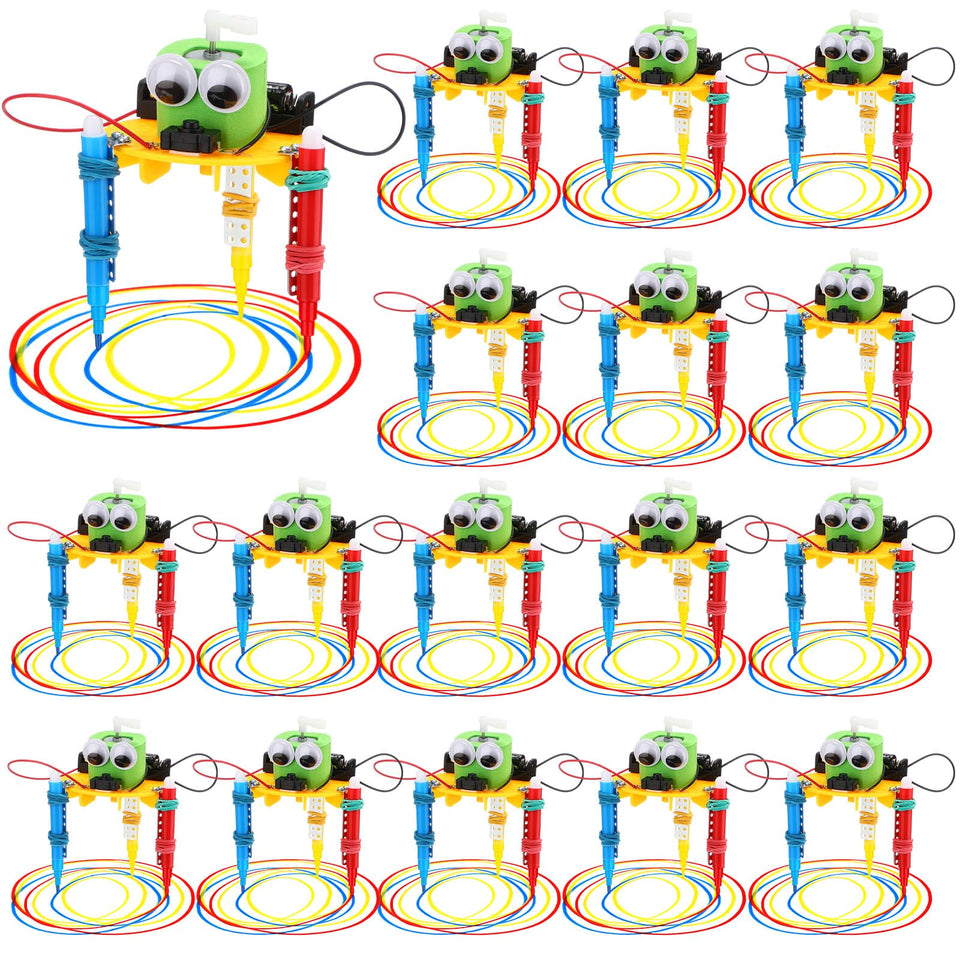 Soulchen 16-pack doodling robot components for classroom STEM projects and collaborative building