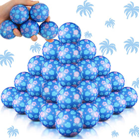 Soulchen 24-pack blue Hawaiian leaf stress balls for portable stress relief and focus.