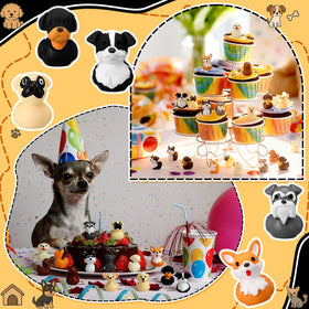 Soulchen colorful dog duck figures add whimsy to home decor, shelves, or cake toppers.
