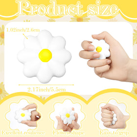 Soulchen daisy stress ball yellow and white design for quick focus during tasks.