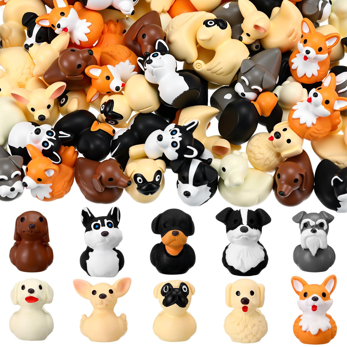 Soulchen dog duck figurine close-up highlighting playful resin detail for cruise hide-and-seek.