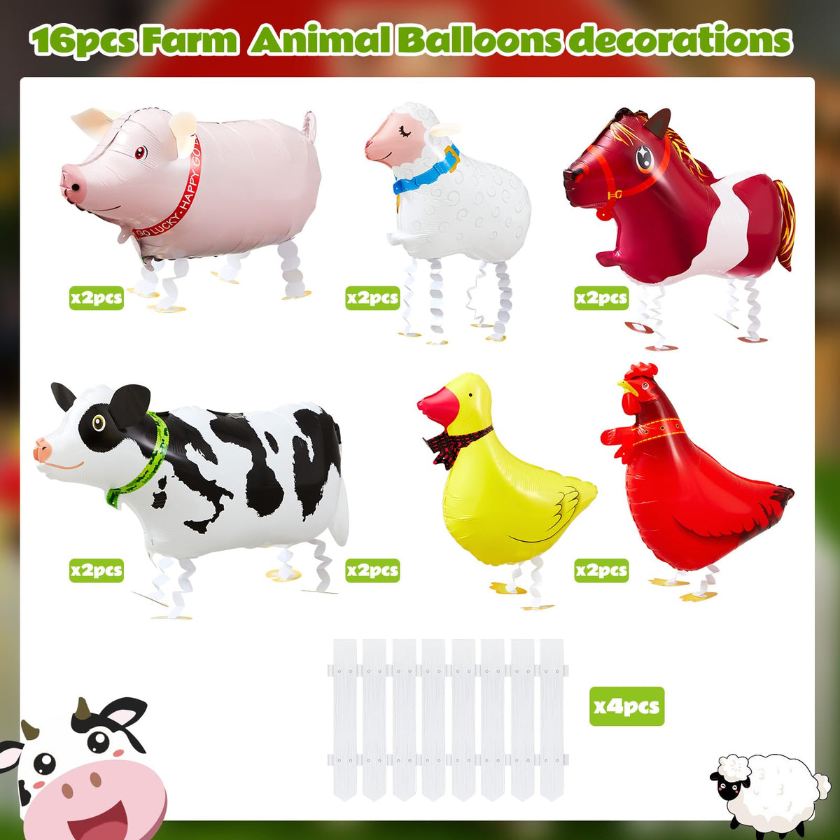 Soulchen farm animal balloon duck brightens outdoor party setups