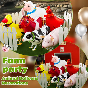 Soulchen farm animal balloon sheep provides soft color accents indoors