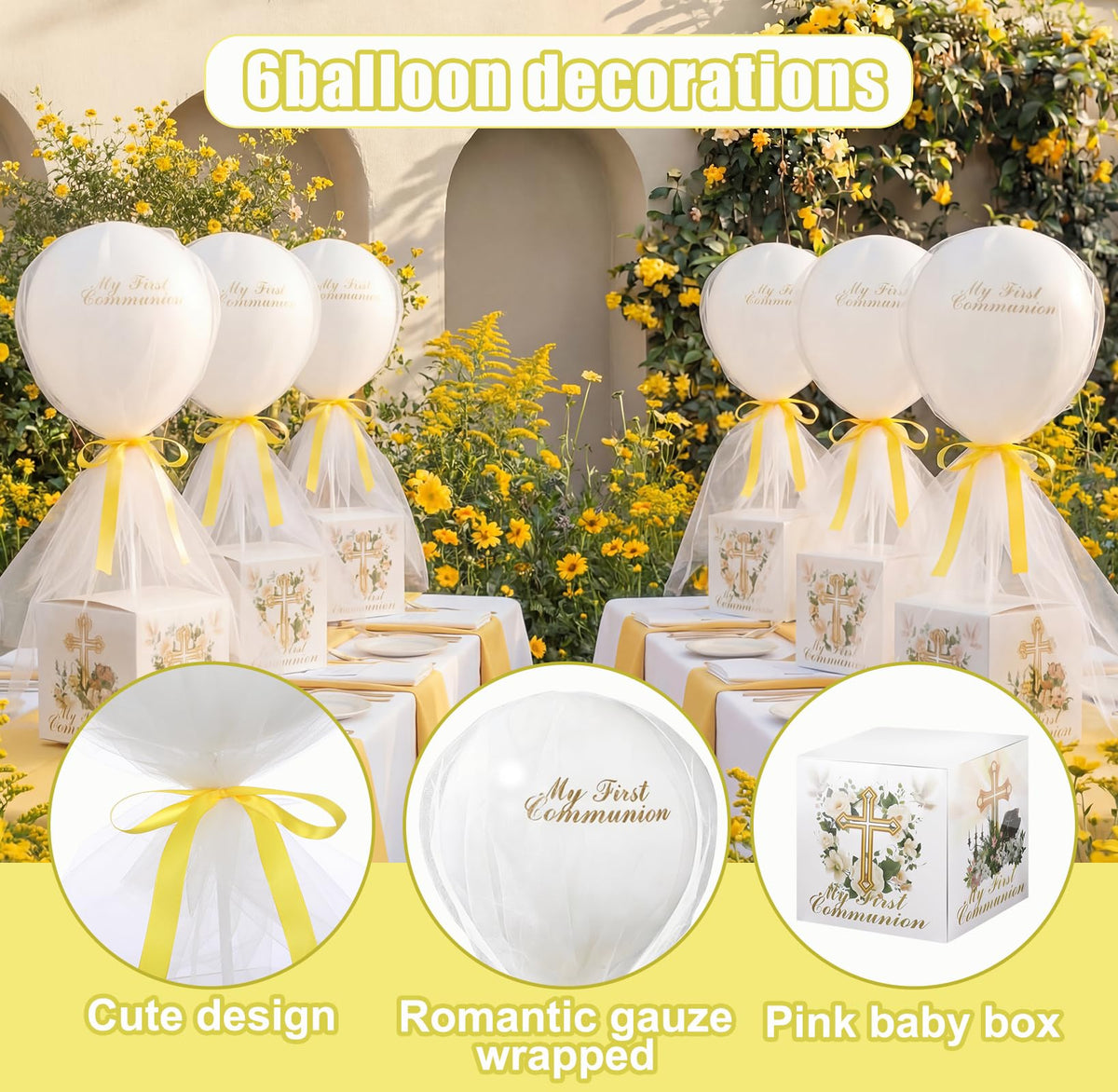 Soulchen gold lettering balloons create a ceremonial ambience
