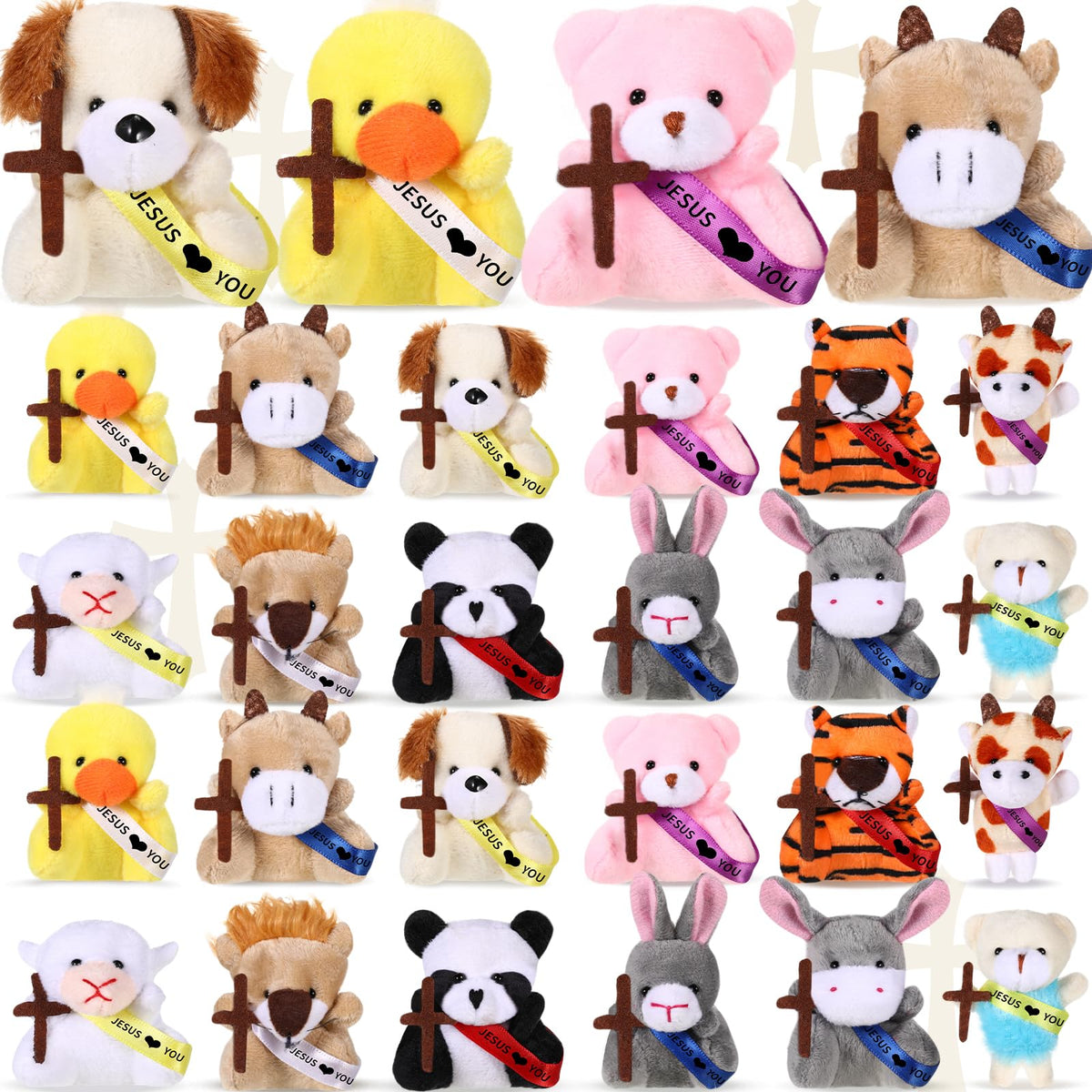 Soulchen Jesus Love You mini plush toys in varied styles for festive decorating