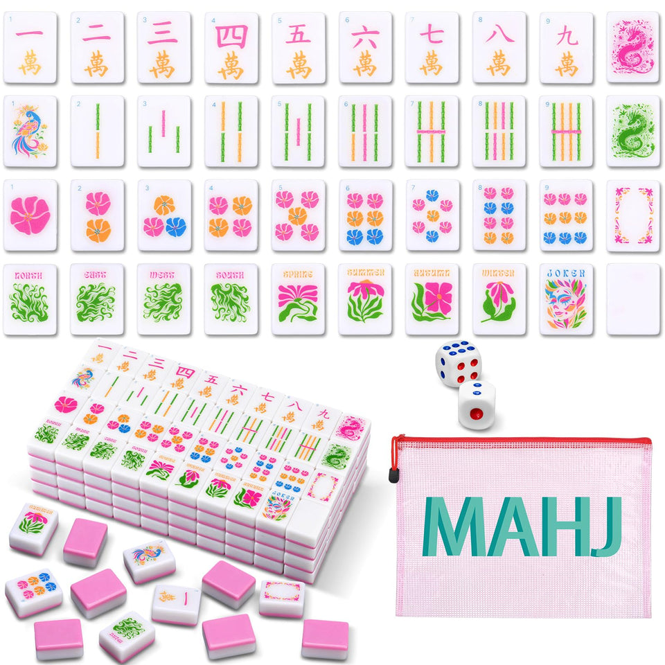 Soulchen Kaleidoscope Mahjong tiles pink collection for vibrant gameplay