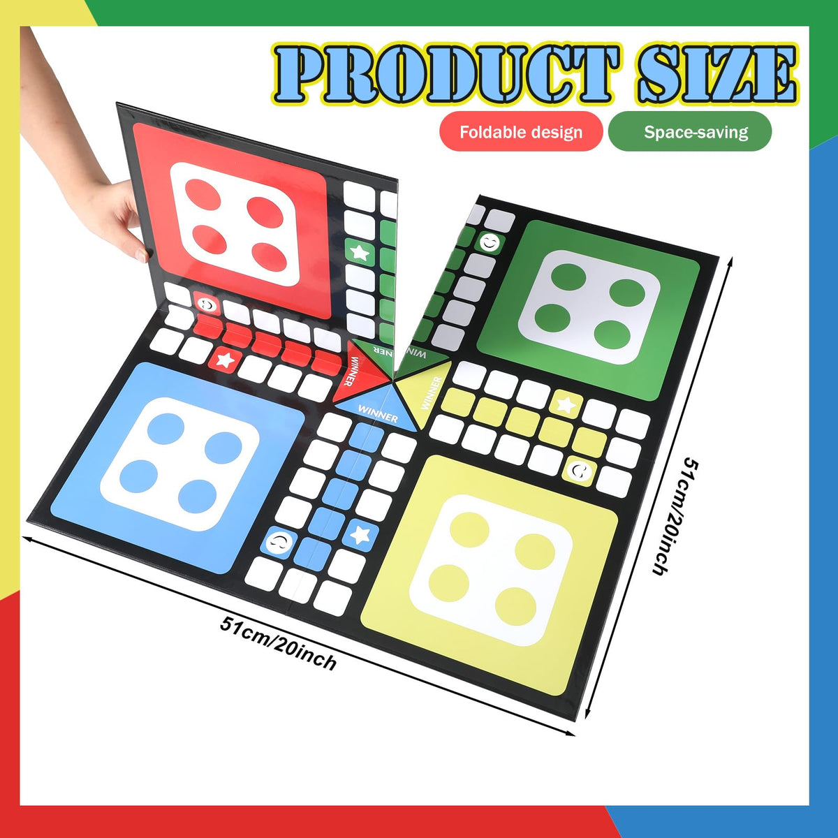 Soulchen 16 colorful pawns, vibrant pieces for lively Ludo play.