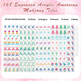 Soulchen Mahjong mat in pink with non-slip backing for quiet play