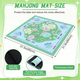 Soulchen Mahjong Mat shows printed rules for quick reference during play.