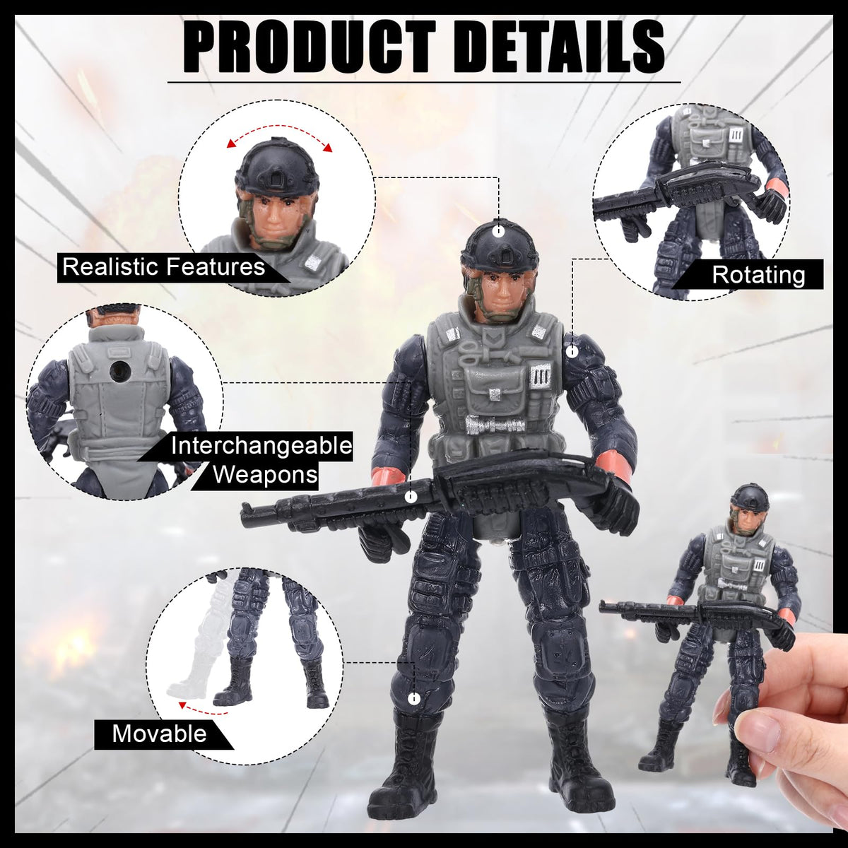 Soulchen male zombie figure adds dramatic characters for zombie battles