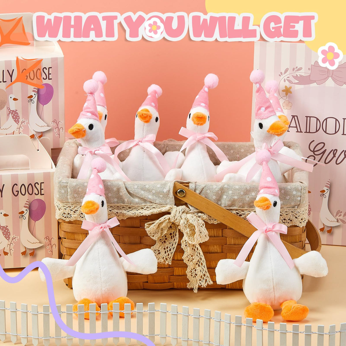Soulchen paper gift boxes with geese, ideal party favors and display.