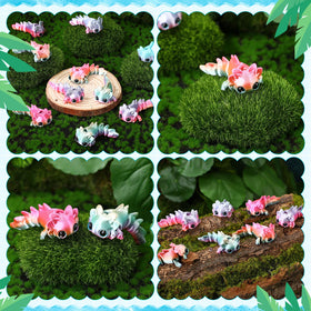 Soulchen silk rainbow PLA axolotl, durable material for long lasting play and display