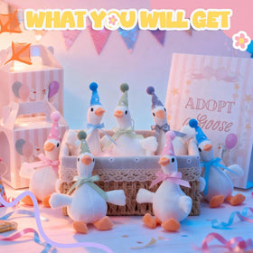 Soulchen goose gift boxes paired with bright decor for celebrations.