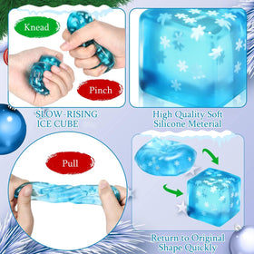 Soulchen blue snowflake design stress ball enhances visual focus during sensory play