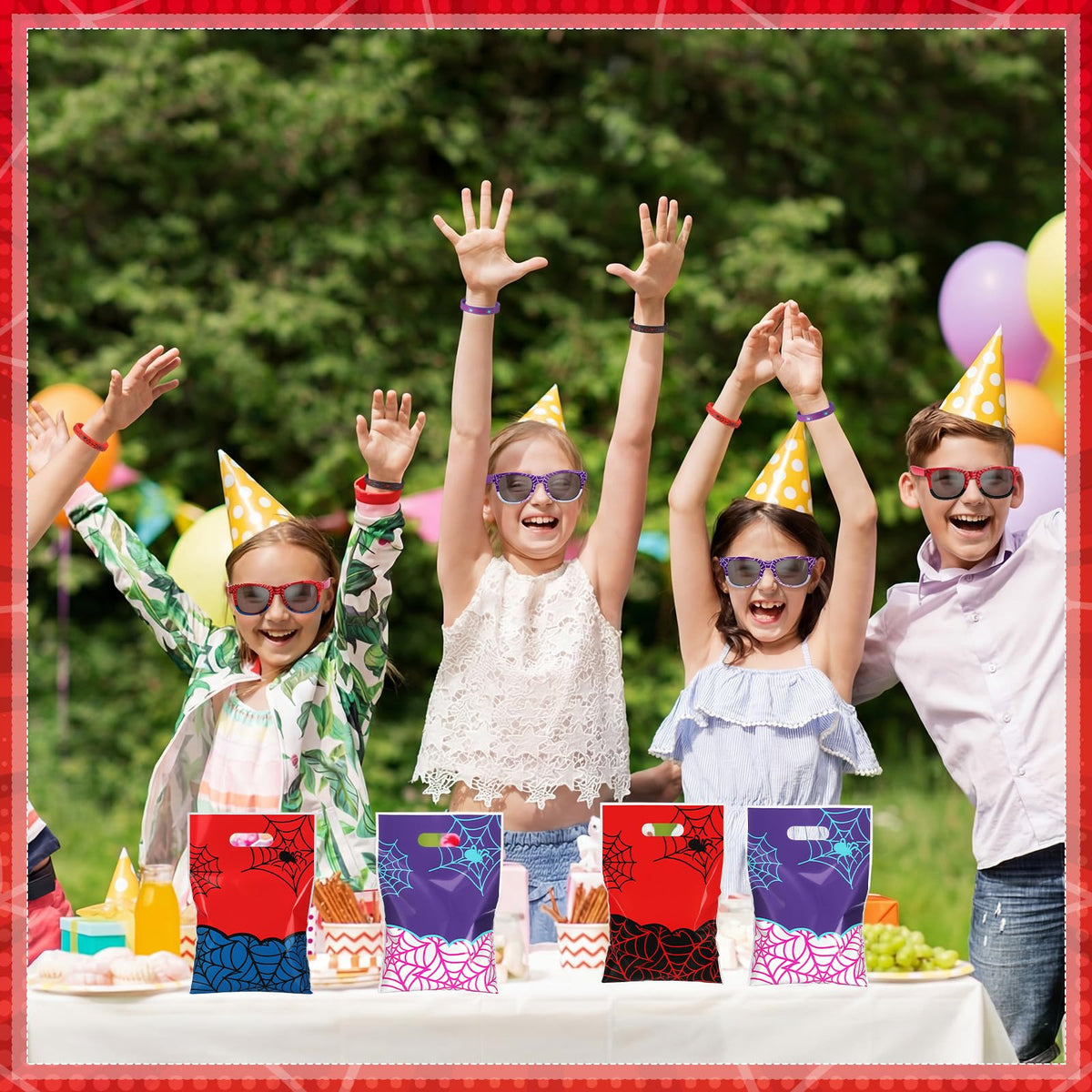 Soulchen spider theme gift bags simplify gifting and party coordination