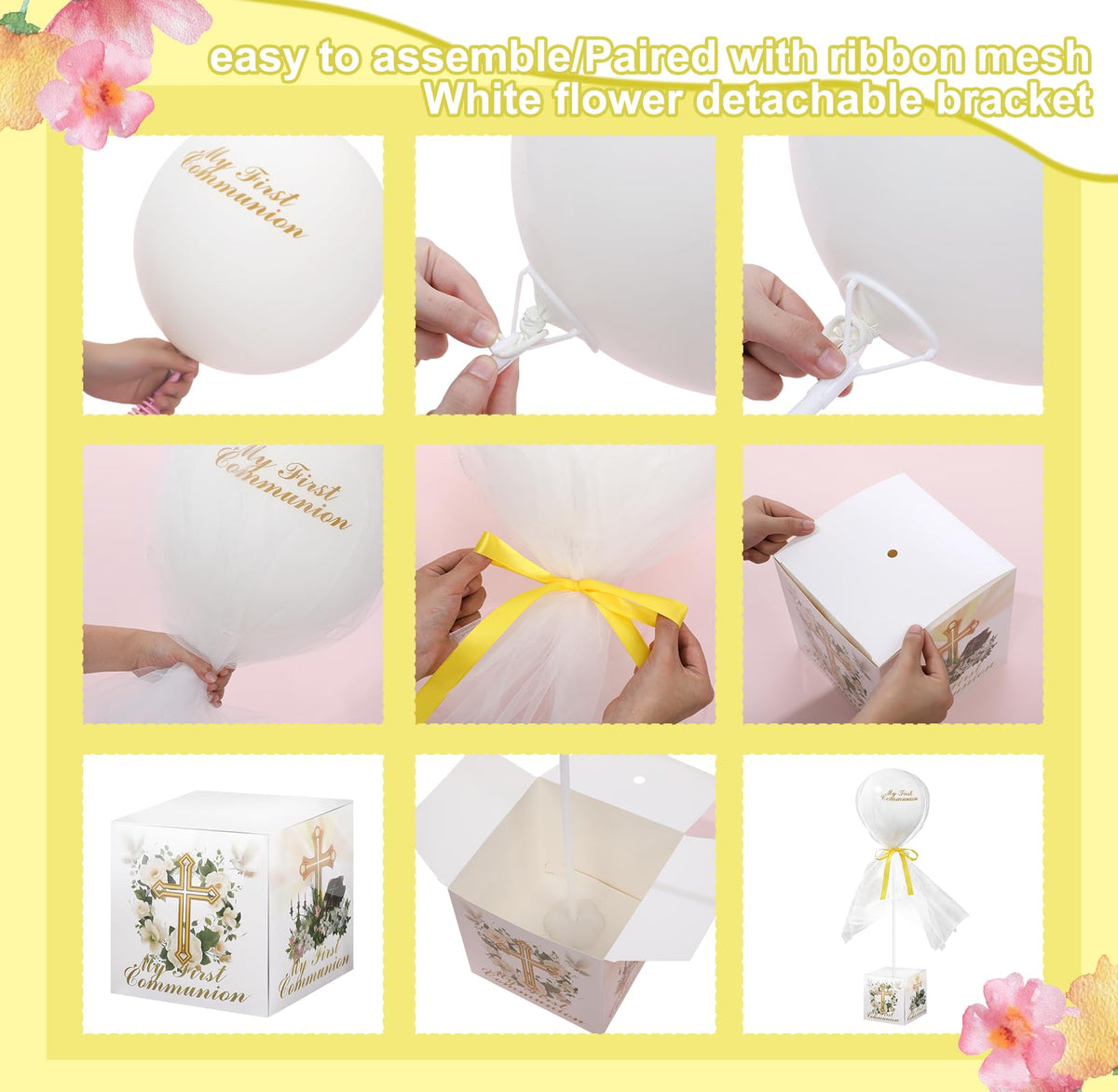 Soulchen white and gold tulle fabric adds graceful drape