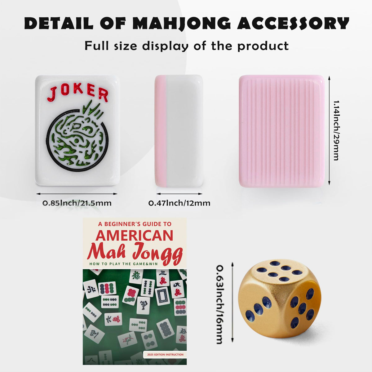 SOULGAME Mahjong tiles pink set highlights dots, bams, and cracks for authentic gameplay visuals.