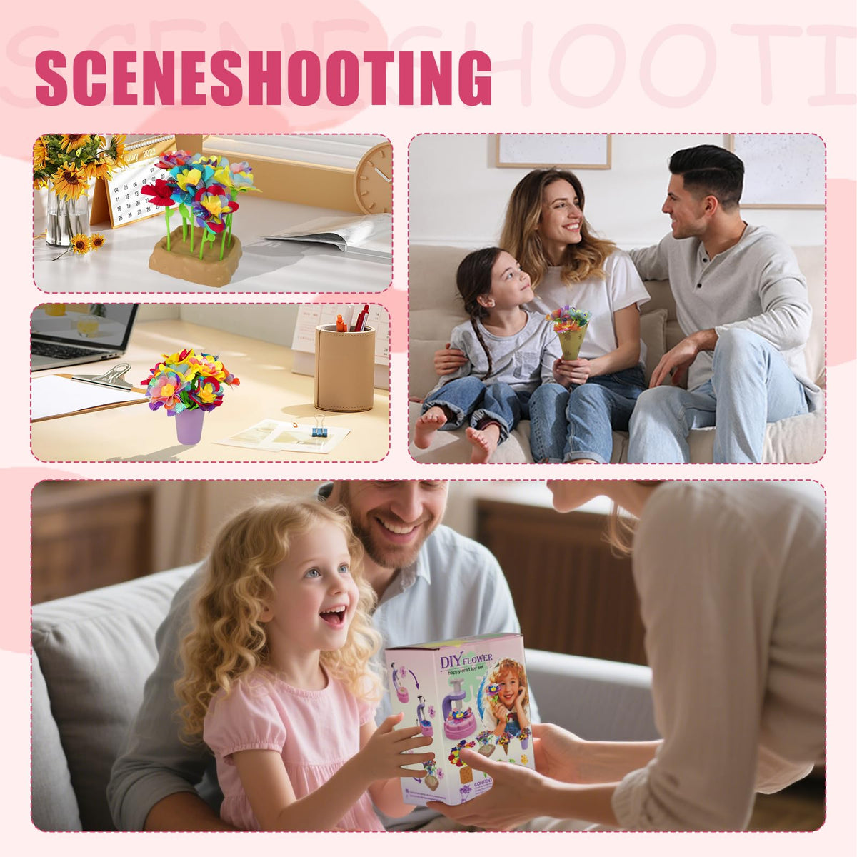 Soupost fabric flowers decorate a kid's room while staying fade-resistant.