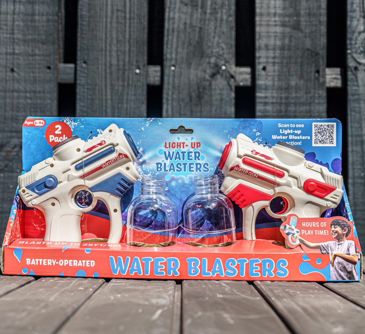 South Beach Bubbles LED blasts glow with every shot for night games.