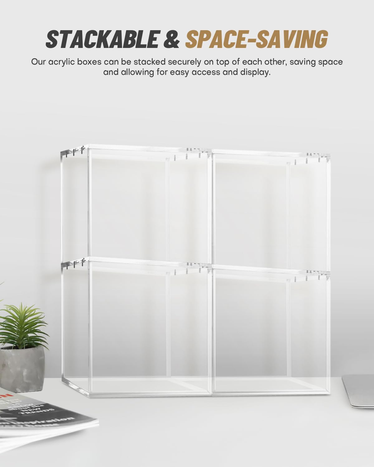 SOWANO crystal clear showcase highlights your collection without distortion