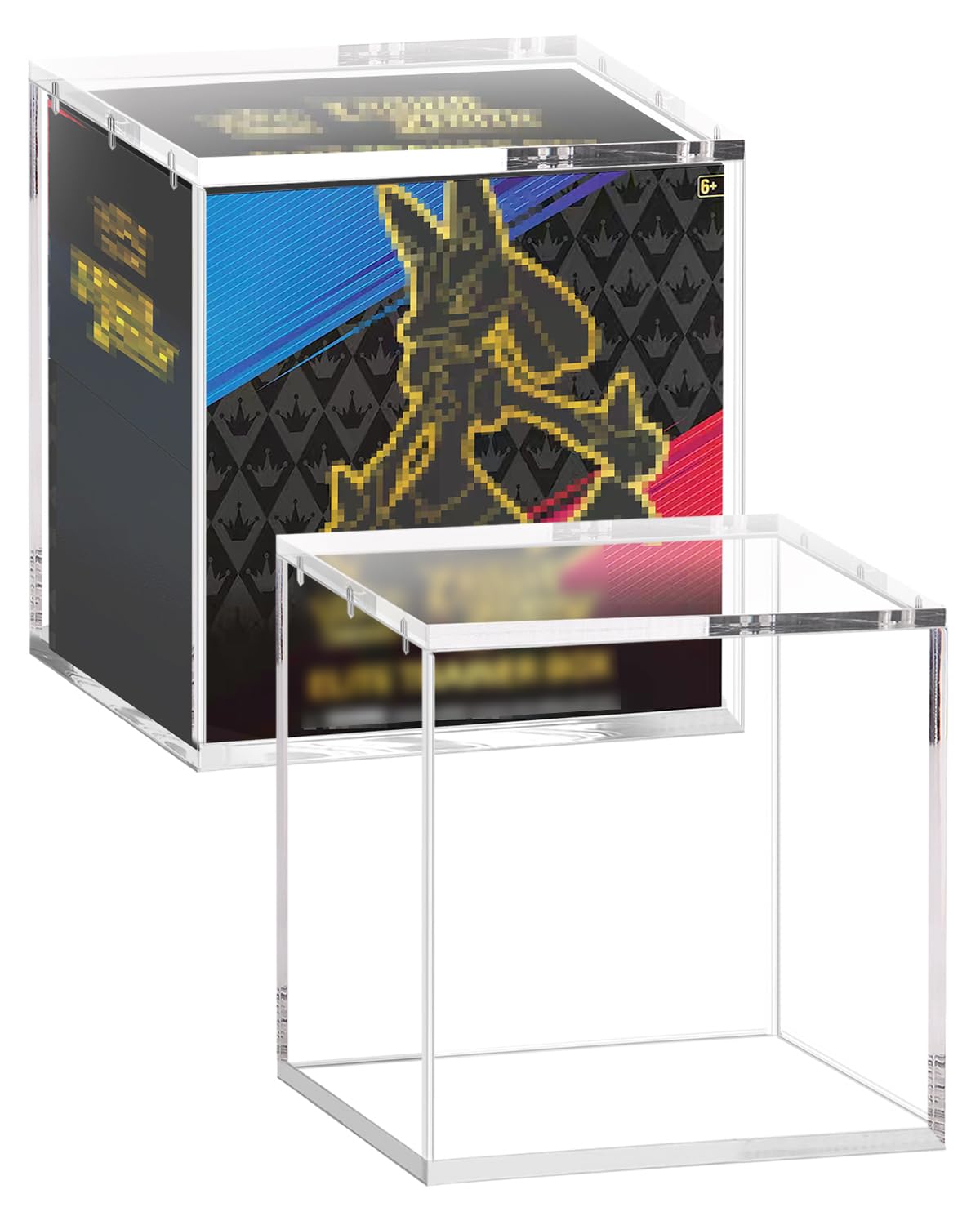SOWANO clear acrylic display box for Elite Trainer Box with 360 degree clarity and precise fit