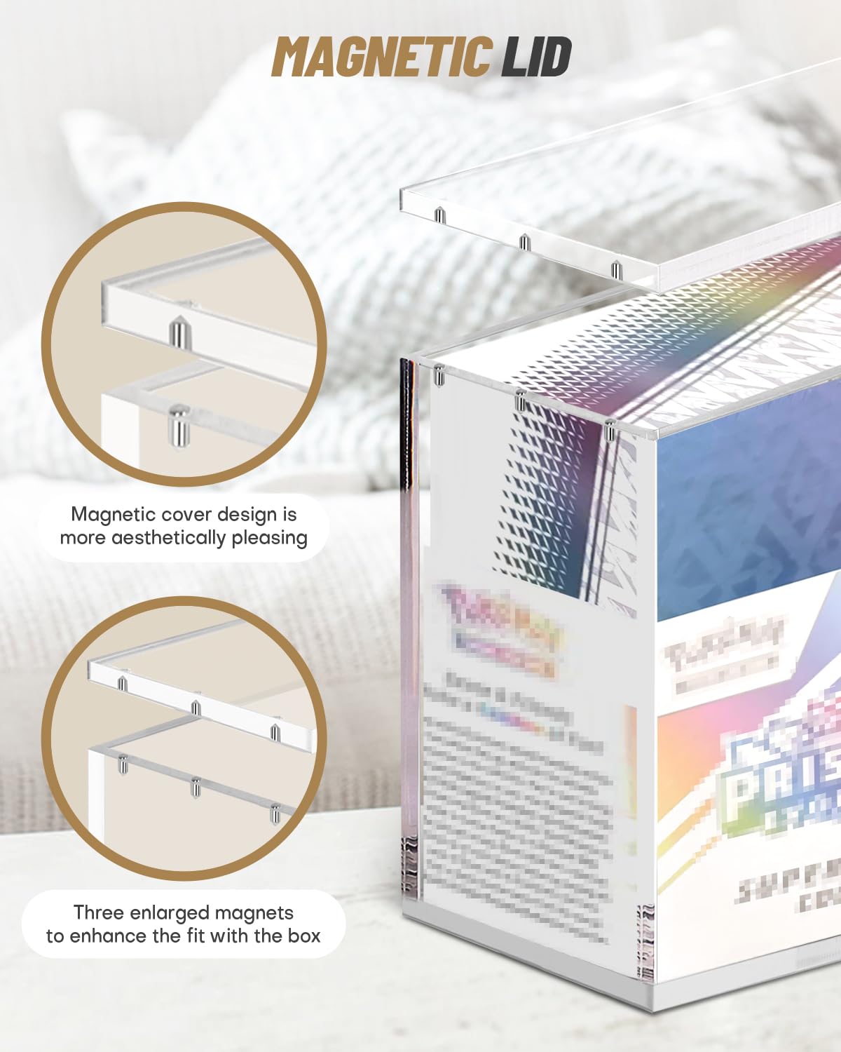 SOWANO premium 5mm acrylic construction protects against dust UV rays and accidental damage.