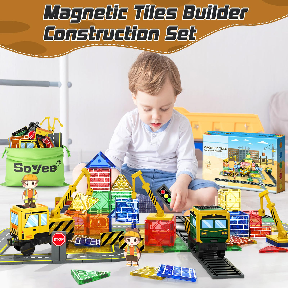 Soyee construction-site rescue playset promoting collaborative storytelling