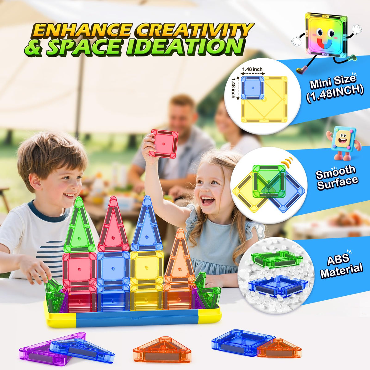Soyee magnetic tiles support screen-free imagination and family bonding