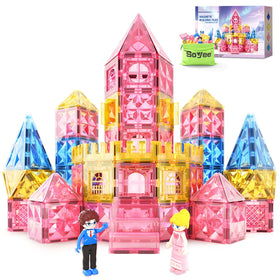 Soyee Diamond Magnetic Tiles Princess Castle front view for imaginative building