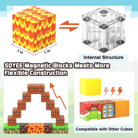 Soyee Magnetic Blocks forest scene build shows vibrant colors fueling imaginative world-building and spatial skills