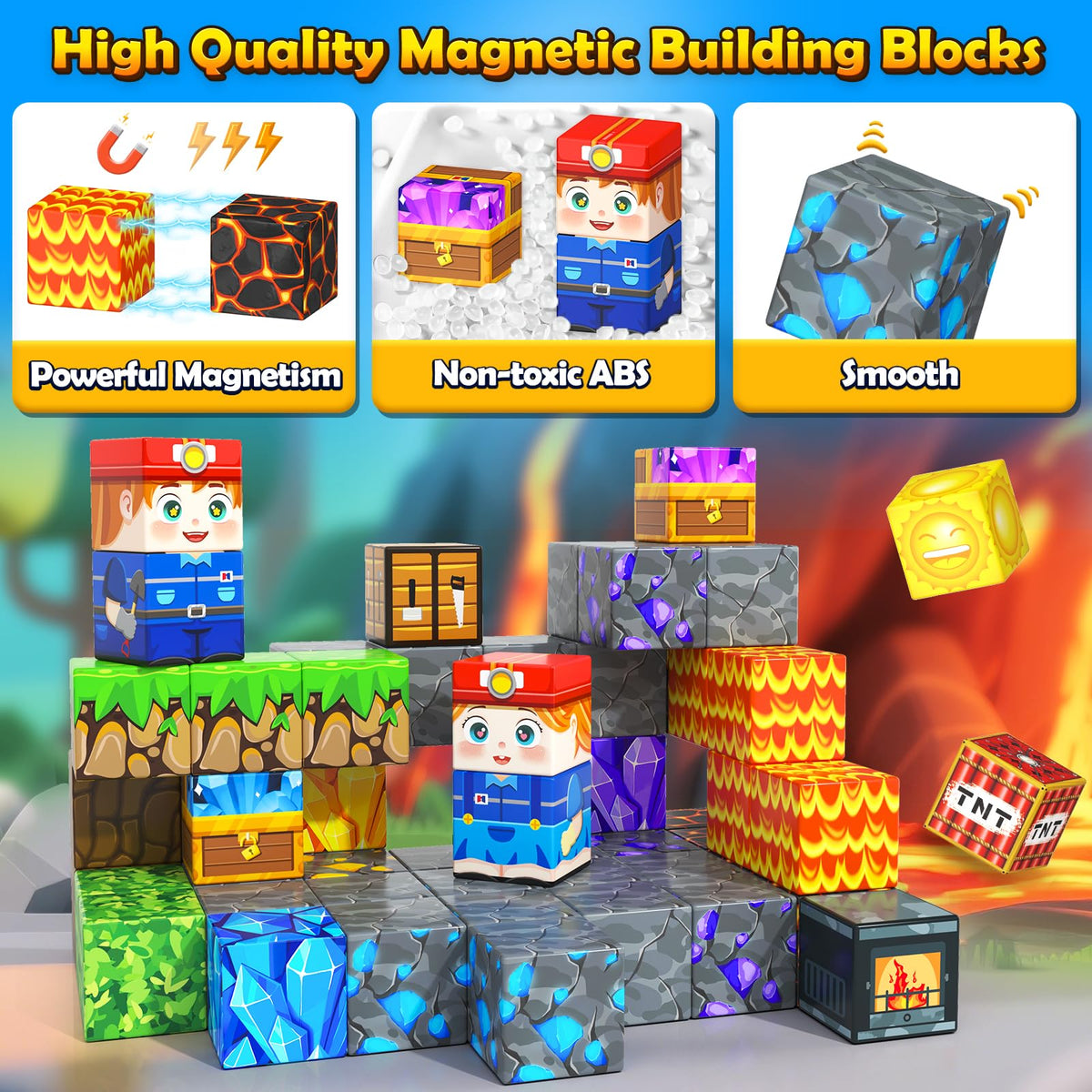 Soyee magnetic blocks support STEM learning through color, shapes, and patterns.