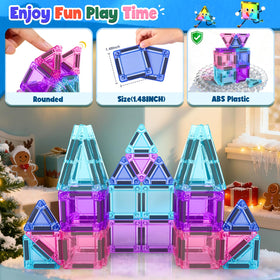 Soyee Magnetic Tiles 3D buildings showcase durable magnets for creative construction