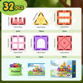 Soyee magnetic tiles compatible with major brands for versatile builds