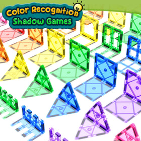 Soyee magnetic tiles classroom activity supports STEM exploration with peers