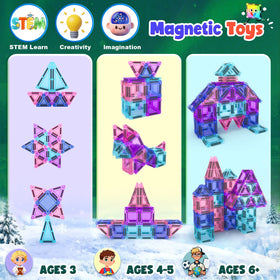 Soyee Magnetic Tiles safety with rounded edges supports safe play