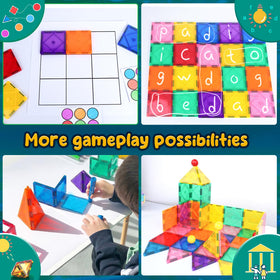 Soyee magnetic tiles sensory toy aids tactile exploration and focus