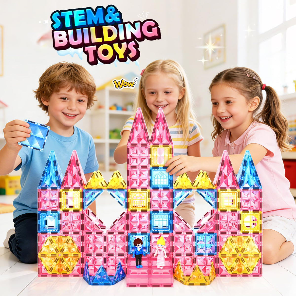Soyee Magnetic Tiles two dolls support roleplay and storytelling moments