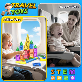 Soyee compact-case travel tile set for easy play in cars and planes