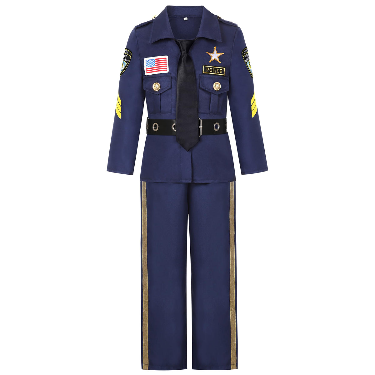 Soyoekbt police costume tie complements the professional look.