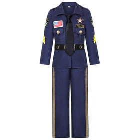 Soyoekbt police costume tie complements the professional look.