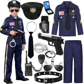 Soyoekbt police costume top showing authentic insignia for realistic pretend play.