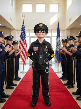 Soyoekbt police officer belt and tie provide secure, complete costume fit.