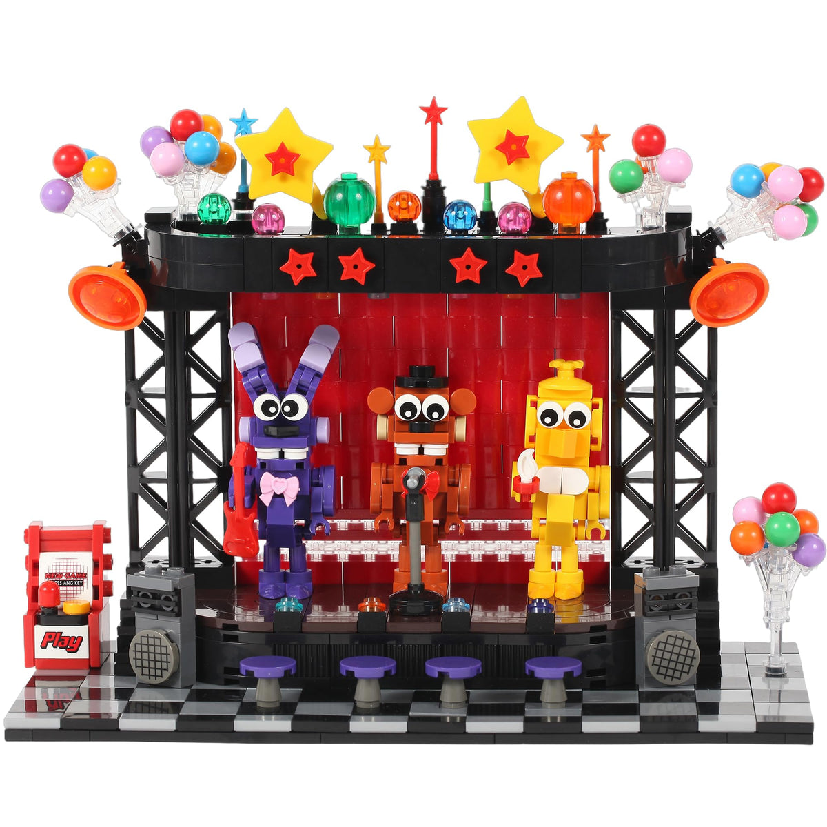 Spaciolo bear on stage: a collectible scene perfect for display and fan nostalgia.