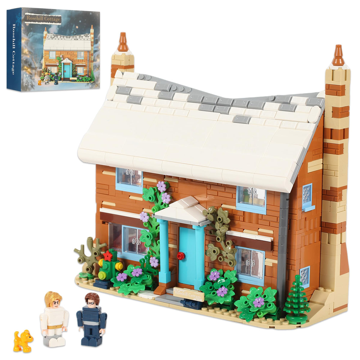 Spaciolo Rosehill Cottage exterior brick build for a cozy holiday display.
