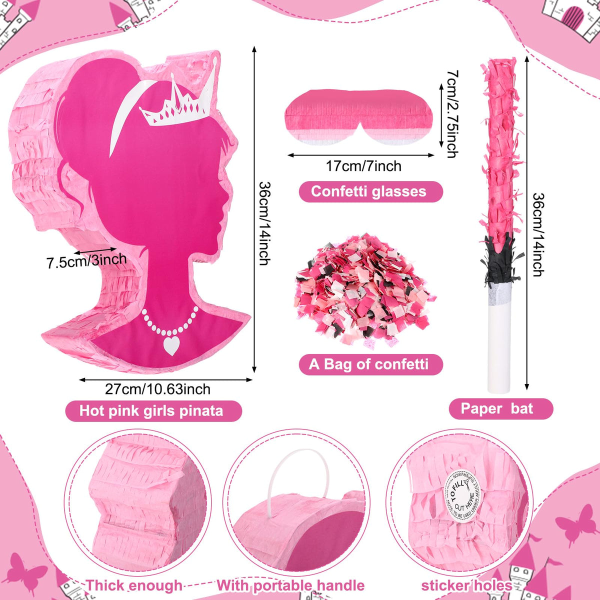 Spakon Pink Mini Notebooks image showcases compact writing canvases for party favors.
