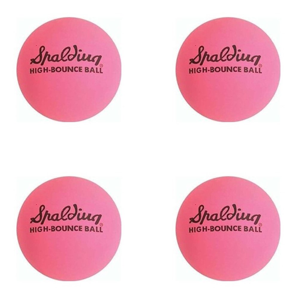 Spalding Pink High-Bounce Ball for stickball and stoop ball, ideal for fast, interactive street play.