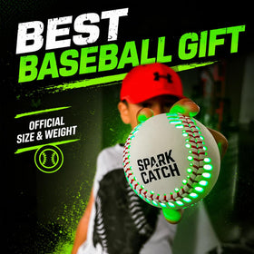 SPARK CATCH official-size baseball with leather stitches for authentic feel